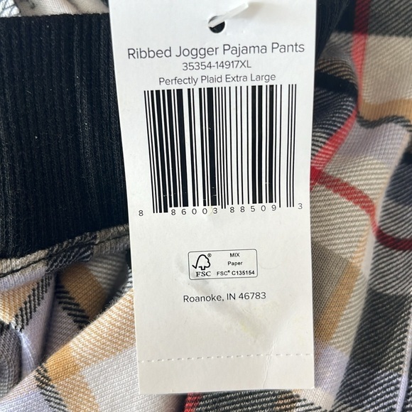 Vera Bradley Women's Perfectly Plaid Pajama Lounge Jogger Pants, Size XL - Picture 5 of 8